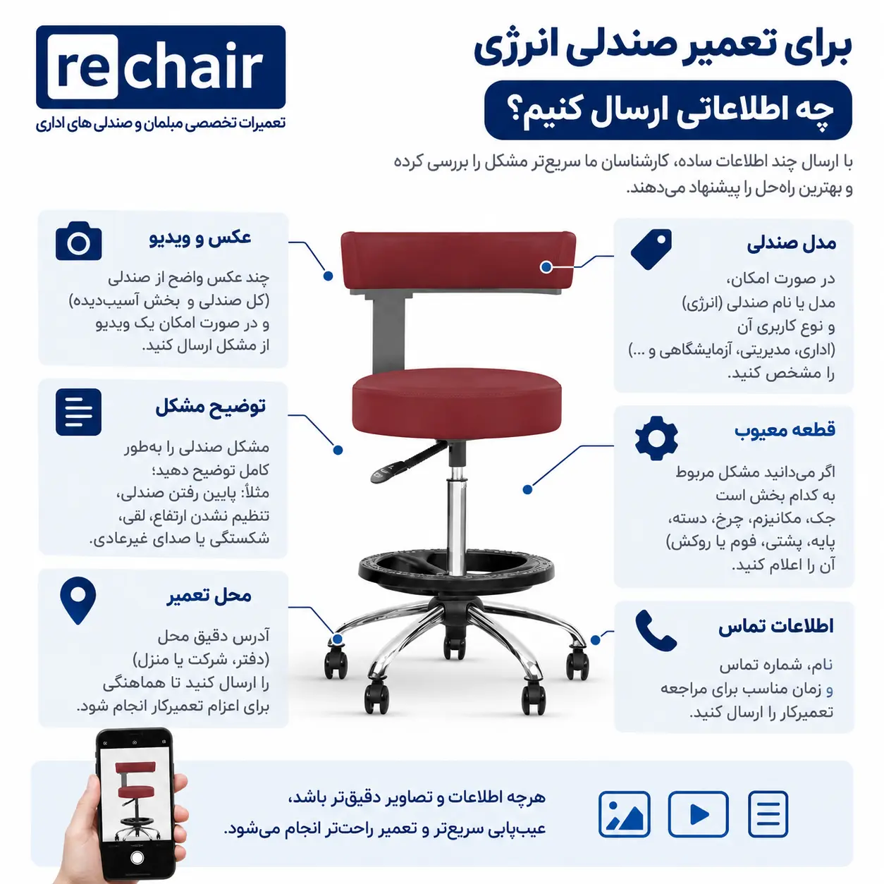 تعمیر صندلی انرژی